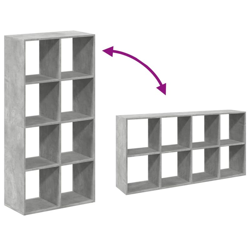 Casa si Gradina - Mobilier - Biblioteci si rafturi - Biblioteci - Biblioteca/separator camera gri beton 69,5x29x137,5 cm lemn - Infinity.ro