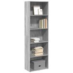 Casa si Gradina - Mobilier - Biblioteci si rafturi - Biblioteci - Biblioteca, gri sonoma, 60x30x189 cm, lemn prelucrat - Infinity.ro