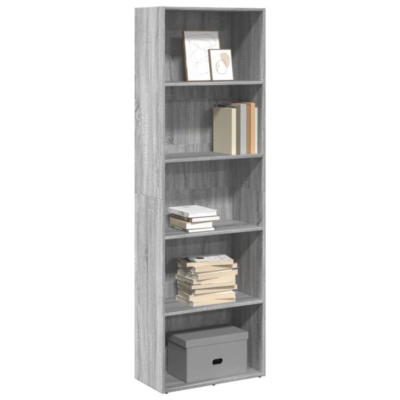 Casa si Gradina - Mobilier - Biblioteci si rafturi - Biblioteci - Biblioteca, gri sonoma, 60x30x189 cm, lemn prelucrat - Infinity.ro