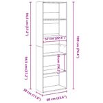 Casa si Gradina - Mobilier - Biblioteci si rafturi - Biblioteci - Biblioteca, gri sonoma, 60x30x189 cm, lemn prelucrat - Infinity.ro
