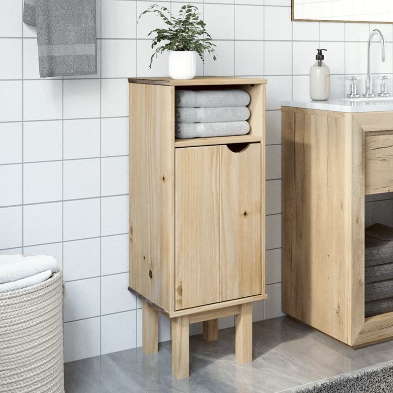 Casa si Gradina - Mobilier - Mobilier baie - Comode baie - Dulap de baie "OTTA", 35x30x90 cm, lemn masiv de pin - Infinity.ro