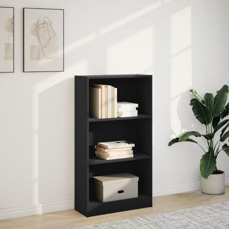 Casa si Gradina - Mobilier - Biblioteci si rafturi - Biblioteci - Biblioteca, negru, 60x24x109 cm, lemn prelucrat - Infinity.ro