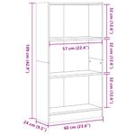 Casa si Gradina - Mobilier - Biblioteci si rafturi - Biblioteci - Biblioteca, negru, 60x24x109 cm, lemn prelucrat - Infinity.ro