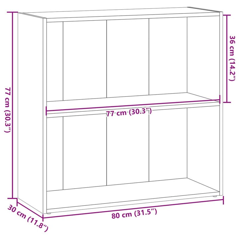 Casa si Gradina - Mobilier - Biblioteci si rafturi - Biblioteci - Biblioteca, lemn vechi, 80x30x77 cm, lemn prelucrat - Infinity.ro