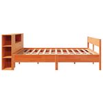 Casa si Gradina - Mobilier - Paturi si accesorii - Paturi - Pat cu biblioteca fara saltea maro 200x200 cm lemn masiv de pin - Infinity.ro