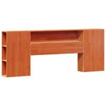 Casa si Gradina - Mobilier - Paturi si accesorii - Paturi - Pat cu biblioteca fara saltea maro 200x200 cm lemn masiv de pin - Infinity.ro