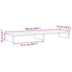 PC, gaming si accesorii - Desktop PC & monitoare - Accesorii monitoare - Suport monitor, alb, 100x27x10 cm, lemn prelucrat - Infinity.ro