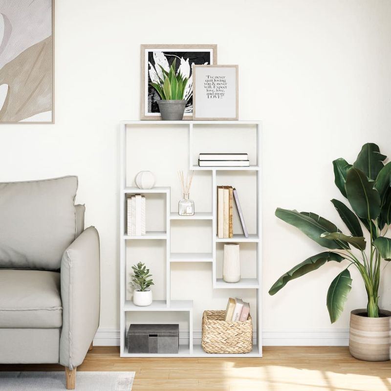 Casa si Gradina - Mobilier - Biblioteci si rafturi - Biblioteci - Biblioteca, alb, 72x20x120 cm, lemn prelucrat - Infinity.ro