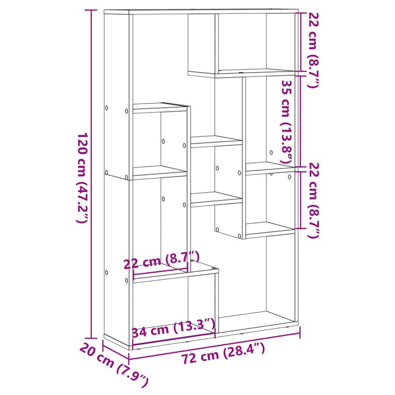 Casa si Gradina - Mobilier - Biblioteci si rafturi - Biblioteci - Biblioteca, alb, 72x20x120 cm, lemn prelucrat - Infinity.ro