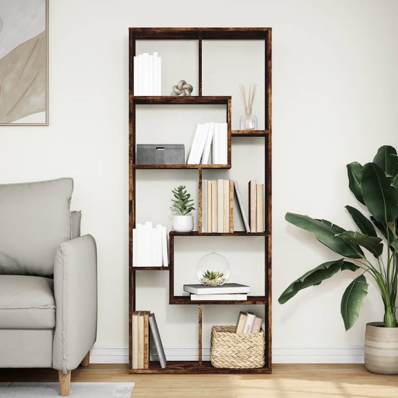 Casa si Gradina - Mobilier - Biblioteci si rafturi - Biblioteci - Biblioteca/separator camera stejar fumuriu 67x25x161,5 cm lemn - Infinity.ro