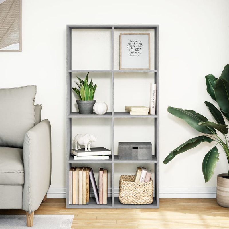 Casa si Gradina - Mobilier - Biblioteci si rafturi - Biblioteci - Biblioteca/separator camera gri sonoma 69,5x29x137,5 cm lemn - Infinity.ro