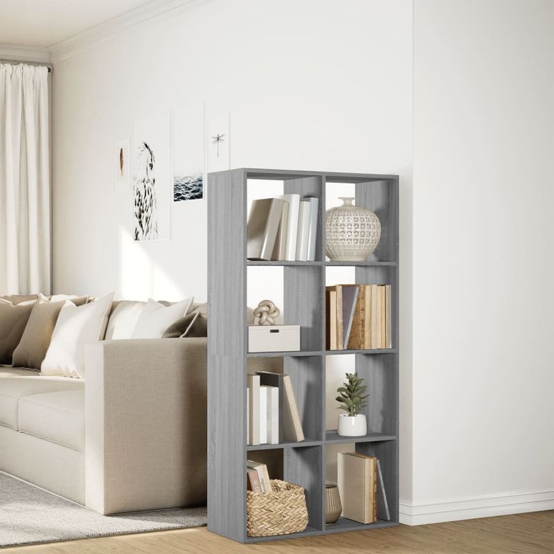 Casa si Gradina - Mobilier - Biblioteci si rafturi - Biblioteci - Biblioteca/separator camera gri sonoma 69,5x29x137,5 cm lemn - Infinity.ro