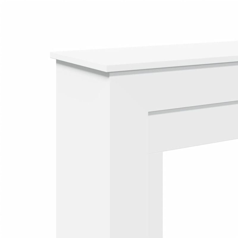 Casa si Gradina - Termice - Sobe, Seminee si accesorii - Accesorii seminee si sobe - Masca de semineu, alb, 90x30x90 cm, lemn prelucrat - Infinity.ro