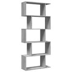 Casa si Gradina - Mobilier - Biblioteci si rafturi - Biblioteci - Biblioteca/separator 5 niveluri sonoma gri 70x24x161 cm lemn - Infinity.ro