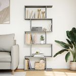 Casa si Gradina - Mobilier - Biblioteci si rafturi - Biblioteci - Biblioteca/separator 5 niveluri sonoma gri 70x24x161 cm lemn - Infinity.ro