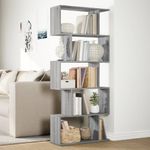 Casa si Gradina - Mobilier - Biblioteci si rafturi - Biblioteci - Biblioteca/separator 5 niveluri sonoma gri 70x24x161 cm lemn - Infinity.ro