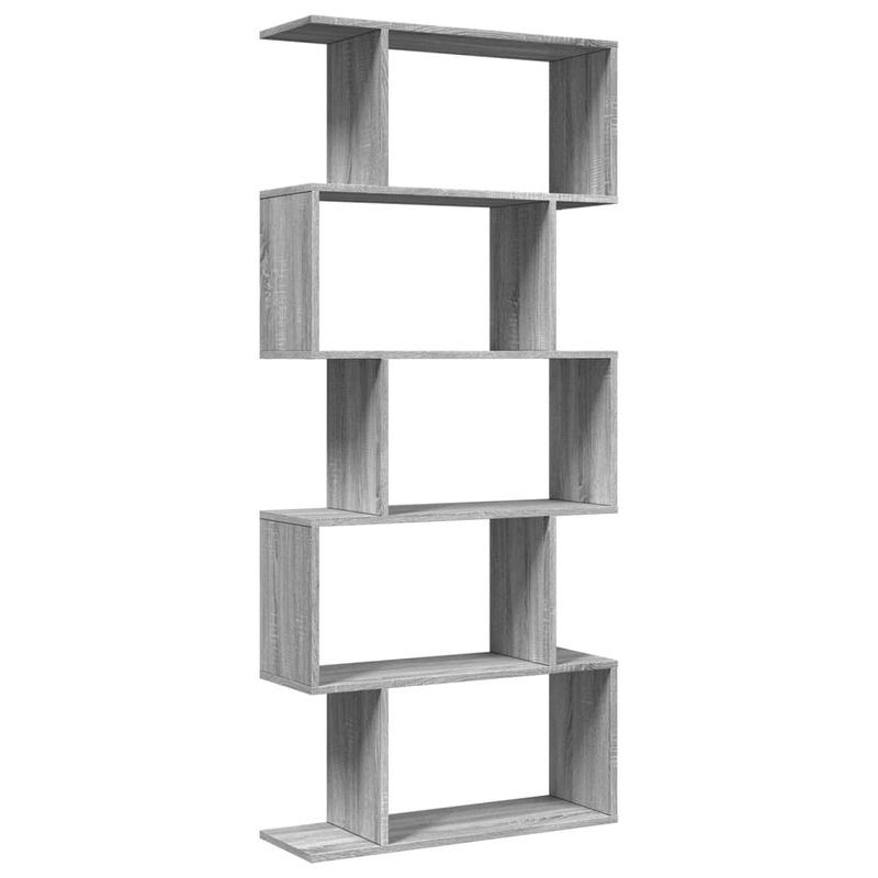 Casa si Gradina - Mobilier - Biblioteci si rafturi - Biblioteci - Biblioteca/separator 5 niveluri sonoma gri 70x24x161 cm lemn - Infinity.ro