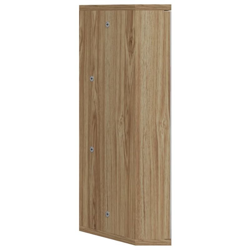 Casa si Gradina - Mobilier - Mobilier baie - Corpuri baie - Dulap de colt cu oglinda pentru baie, stejar, 30x24x60 cm - Infinity.ro