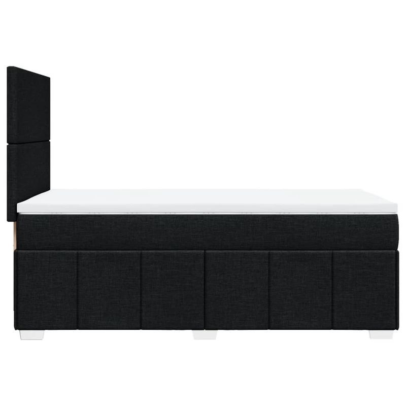 Casa si Gradina - Mobilier - Paturi si accesorii - Paturi - Pat box spring cu saltea, negru, 100x200 cm, textil - Infinity.ro