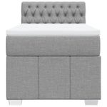 Casa si Gradina - Mobilier - Paturi si accesorii - Paturi - Pat continental cu saltea, gri deschis, 80x200 cm, textil - Infinity.ro