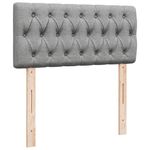 Casa si Gradina - Mobilier - Paturi si accesorii - Paturi - Pat continental cu saltea, gri deschis, 80x200 cm, textil - Infinity.ro