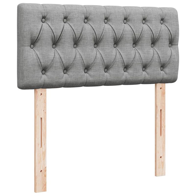 Casa si Gradina - Mobilier - Paturi si accesorii - Paturi - Pat continental cu saltea, gri deschis, 80x200 cm, textil - Infinity.ro