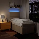 Casa si Gradina - Mobilier - Paturi si accesorii - Paturi - Pat box spring cu saltea, crem, 80x200 cm, textil - Infinity.ro