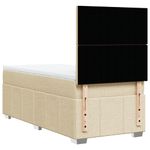 Casa si Gradina - Mobilier - Paturi si accesorii - Paturi - Pat box spring cu saltea, crem, 80x200 cm, textil - Infinity.ro