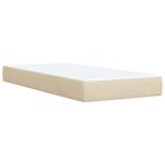 Casa si Gradina - Mobilier - Paturi si accesorii - Paturi - Pat box spring cu saltea, crem, 80x200 cm, textil - Infinity.ro
