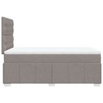 Casa si Gradina - Mobilier - Paturi si accesorii - Paturi - Pat box spring cu saltea, taupe, 120x190 cm material textil - Infinity.ro