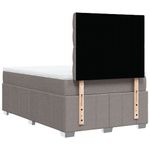 Casa si Gradina - Mobilier - Paturi si accesorii - Paturi - Pat box spring cu saltea, taupe, 120x190 cm material textil - Infinity.ro