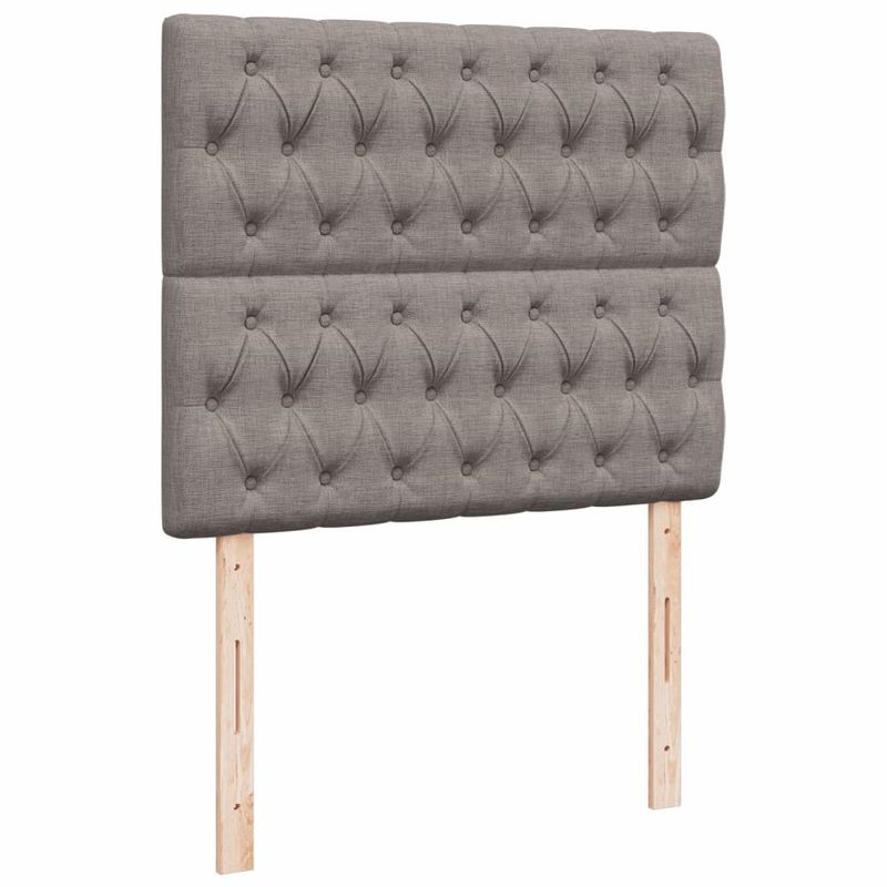 Casa si Gradina - Mobilier - Paturi si accesorii - Paturi - Pat box spring cu saltea, taupe, 120x190 cm material textil - Infinity.ro