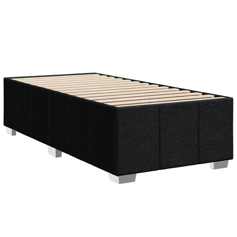 Casa si Gradina - Mobilier - Paturi si accesorii - Paturi - Pat box spring cu saltea, negru, 100x200 cm, textil - Infinity.ro