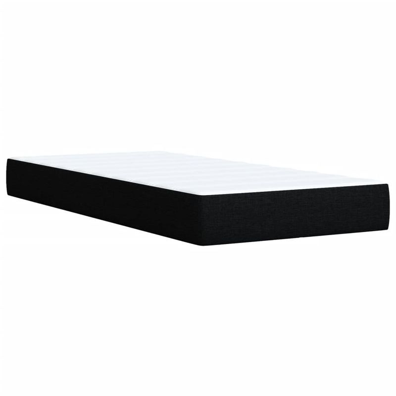 Casa si Gradina - Mobilier - Paturi si accesorii - Paturi - Pat box spring cu saltea, negru, 100x200 cm, textil - Infinity.ro