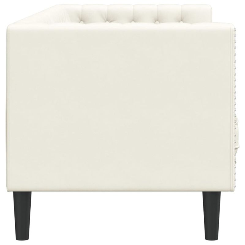 Casa si Gradina - Mobilier - Canapele si coltare - Canapele - Canapea Chesterfield cu pernute/3 locuri, crem, catifea - Infinity.ro