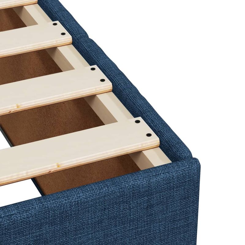 Casa si Gradina - Mobilier - Paturi si accesorii - Paturi - Pat box spring cu saltea, albastru, 120x190 cm, material textil - Infinity.ro