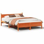 Casa si Gradina - Mobilier - Paturi si accesorii - Paturi - Cadru pat fara saltea, maro ceruit, 120x200 cm, lemn masiv pin - Infinity.ro