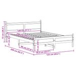 Casa si Gradina - Mobilier - Paturi si accesorii - Paturi - Cadru pat fara saltea, maro ceruit, 120x200 cm, lemn masiv pin - Infinity.ro