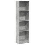 Casa si Gradina - Mobilier - Biblioteci si rafturi - Biblioteci - Biblioteca, gri beton, 40x24x143 cm, lemn prelucrat - Infinity.ro