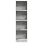 Casa si Gradina - Mobilier - Biblioteci si rafturi - Biblioteci - Biblioteca, gri beton, 40x24x143 cm, lemn prelucrat - Infinity.ro