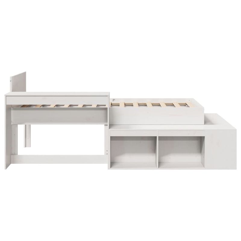Casa si Gradina - Mobilier - Paturi si accesorii - Paturi - Cadru de pat fara saltea, alb, 75x190 cm, lemn masiv de pin - Infinity.ro