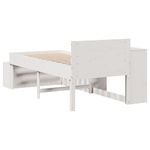 Casa si Gradina - Mobilier - Paturi si accesorii - Paturi - Cadru de pat fara saltea, alb, 75x190 cm, lemn masiv de pin - Infinity.ro