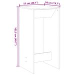 Casa si Gradina - Mobilier - Mese si birouri - Mese bucatarie si dining - Masa bar, stejar sonoma, 51x50x103,5 cm, lemn prelucrat - Infinity.ro