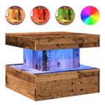 Casa si Gradina - Mobilier - Mese si birouri - Masute de cafea - Masuta de cafea cu lumini LED, lemn vechi, 50x50x40 cm - Infinity.ro