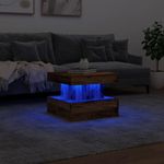 Casa si Gradina - Mobilier - Mese si birouri - Masute de cafea - Masuta de cafea cu lumini LED, lemn vechi, 50x50x40 cm - Infinity.ro