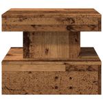 Casa si Gradina - Mobilier - Mese si birouri - Masute de cafea - Masuta de cafea cu lumini LED, lemn vechi, 50x50x40 cm - Infinity.ro