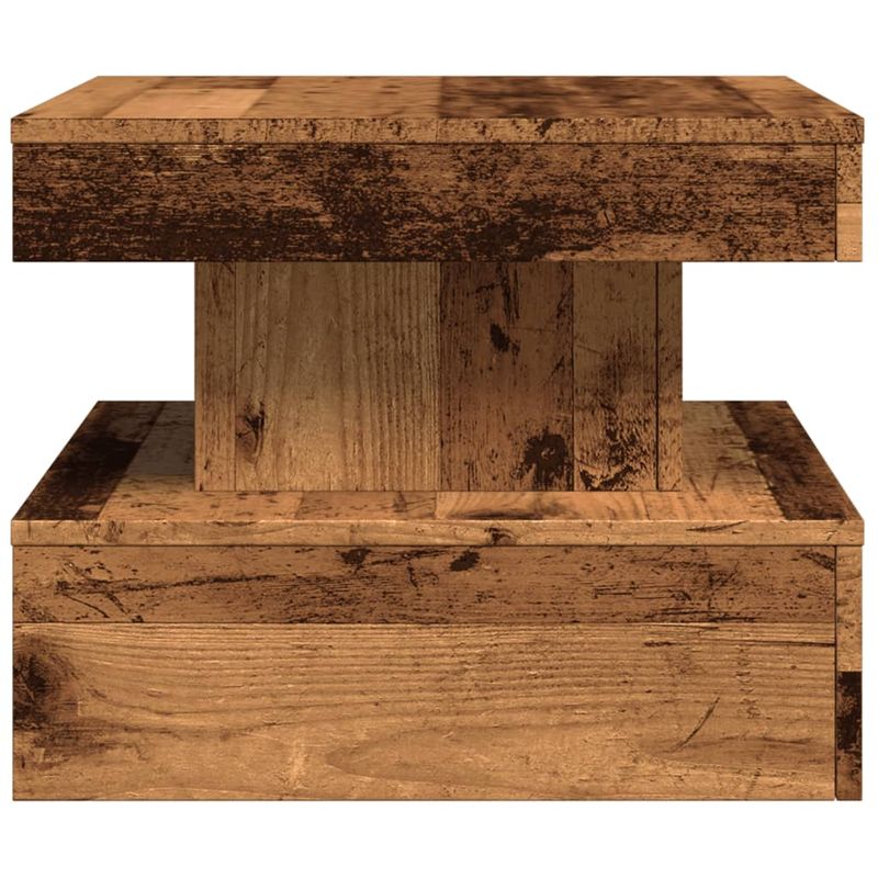 Casa si Gradina - Mobilier - Mese si birouri - Masute de cafea - Masuta de cafea cu lumini LED, lemn vechi, 50x50x40 cm - Infinity.ro