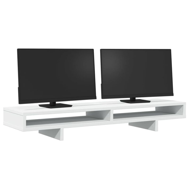 PC, gaming si accesorii - Desktop PC & monitoare - Accesorii monitoare - Suport monitor, alb, 100x27x15 cm, lemn prelucrat - Infinity.ro