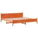Casa si Gradina - Mobilier - Paturi si accesorii - Paturi - Cadru de pat fara saltea, maro ceruit 200x200 cm lemn masiv pin - Infinity.ro