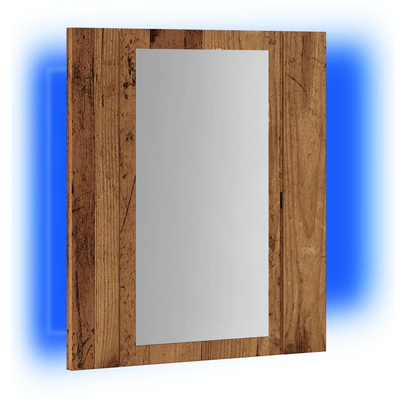 Casa si Gradina - Mobilier - Mobilier baie - Corpuri baie - Dulap cu oglinda cu LED de baie, lemn vechi, 40x12x45 cm, lemn - Infinity.ro